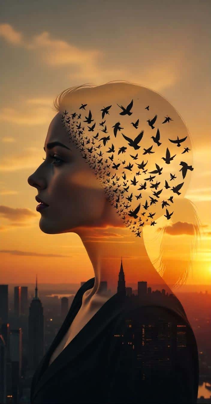 vue artistique femme IA